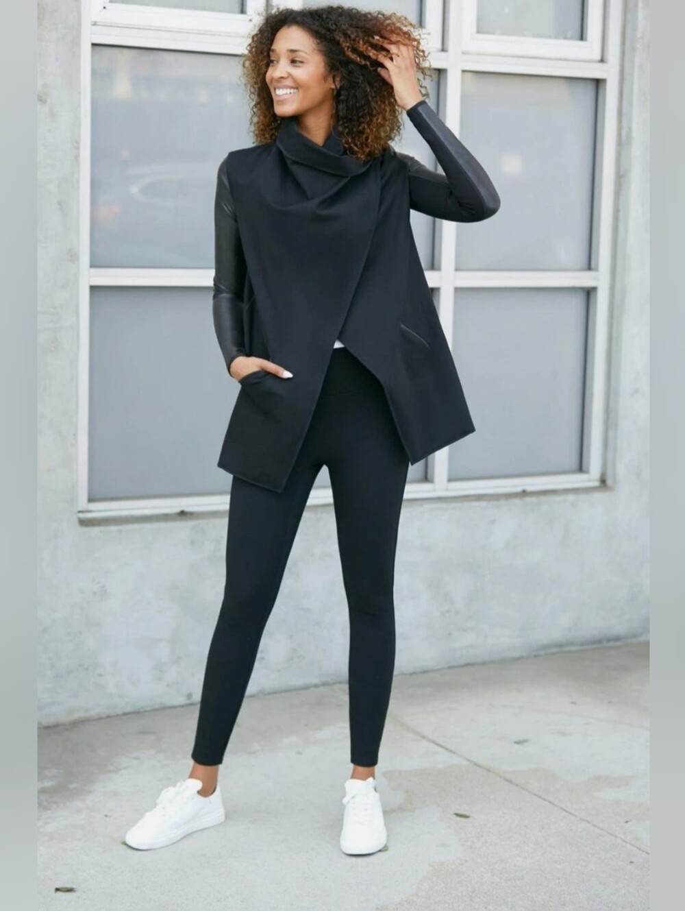 SPANX Drape Front JacketVery Black / XS